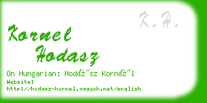 kornel hodasz business card